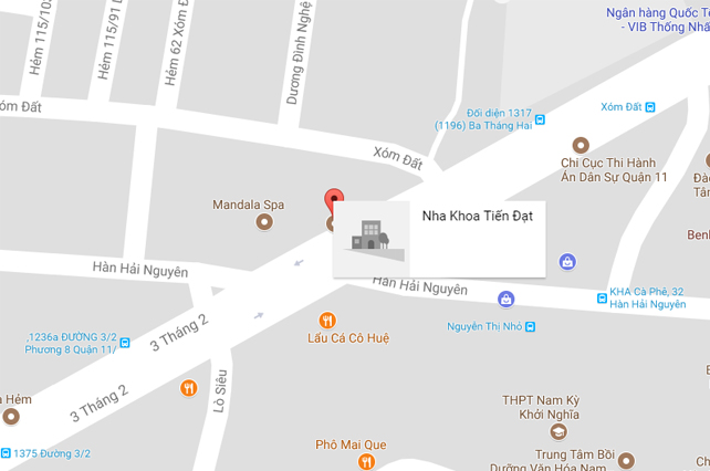 Bản đồ đến nha khoa Tiến Đạt